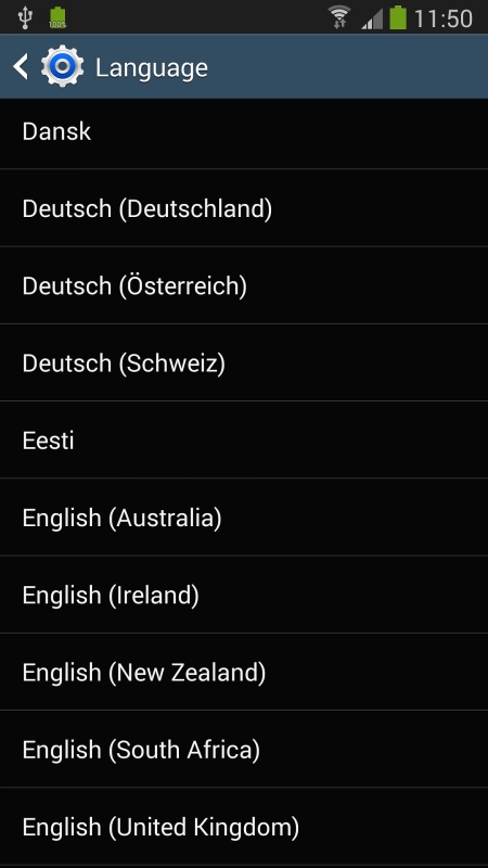Press the required language.