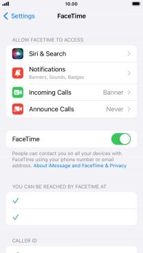 Press the indicator next to 