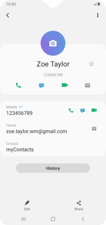 Press the call icon next to the required number.