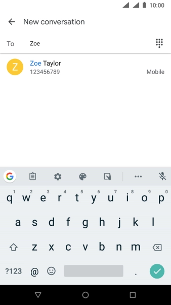 Press the required contact.