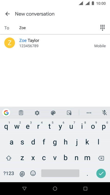 Press the required contact.