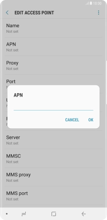 Key in mms.vodafone.net and press OK.