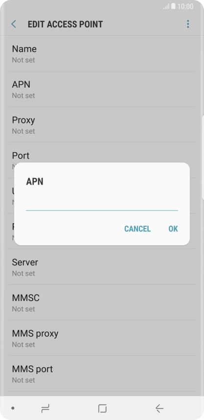 Key in mms.vodafone.net and press OK.