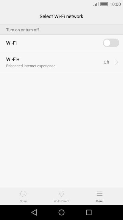 Press Wi-Fi+.
