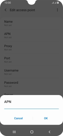 Key in mms.vodafone.net and press OK.
