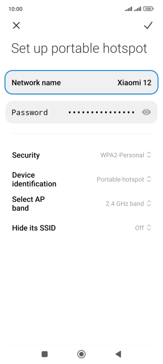 Press Password and key in the required password.