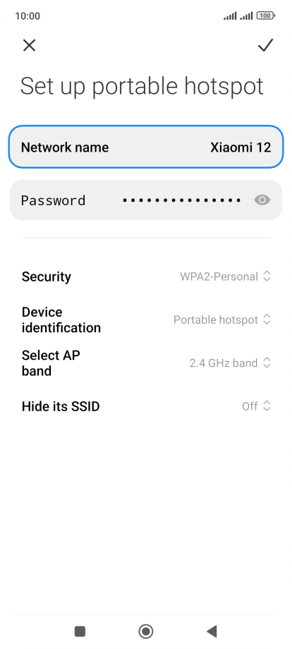 Press Password and key in the required password.