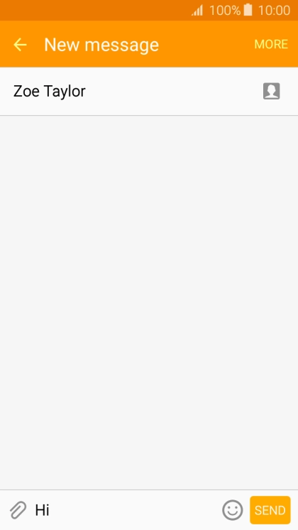 Press the attachment icon.