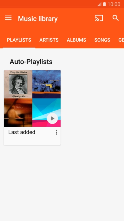 Press the required category.