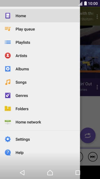 Press the required category and go to the required audio file.