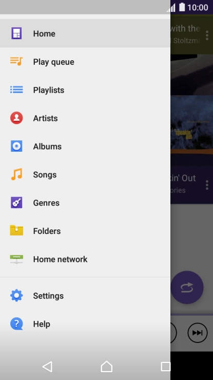 Press the required category and go to the required audio file.