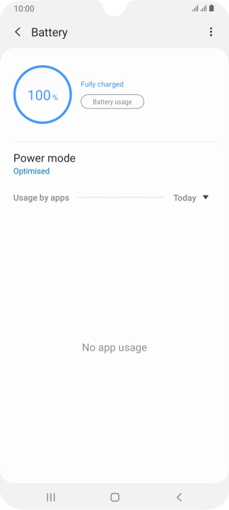 Press Power mode.