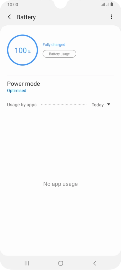 Press Power mode.