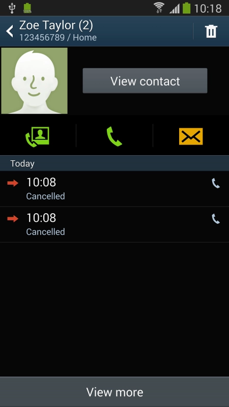 Press the call icon.
