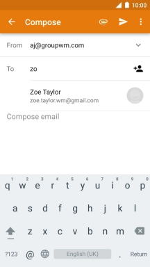 Press the required contact.