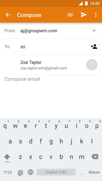 Press the required contact.