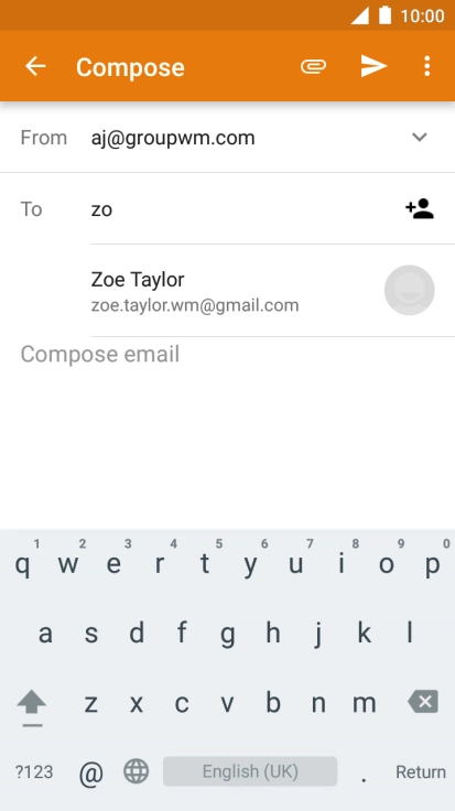 Press the required contact.