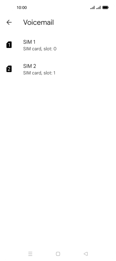 Press the required SIM.
