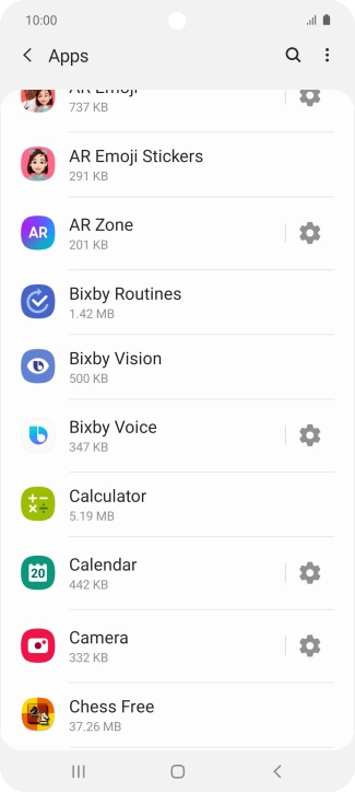 Press the required app.