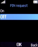 Select Off to turn off the function.