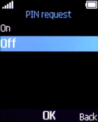 Select Off to turn off the function.