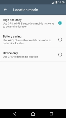 If you select High accuracy, your phone can find your exact position using the GPS satellites, the mobile network and nearby Wi-Fi networks. Satellite-based GPS requires a clear view of the sky.