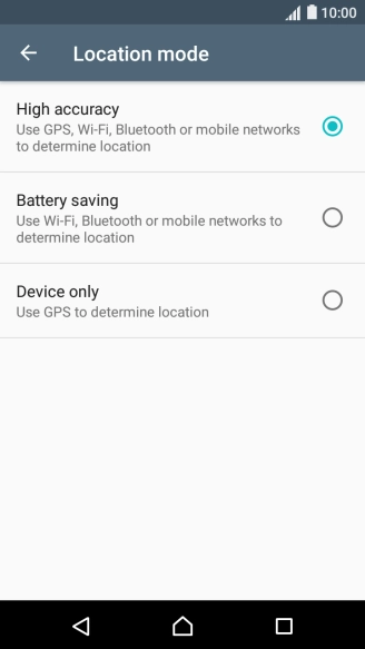 If you select High accuracy, your phone can find your exact position using the GPS satellites, the mobile network and nearby Wi-Fi networks. Satellite-based GPS requires a clear view of the sky.