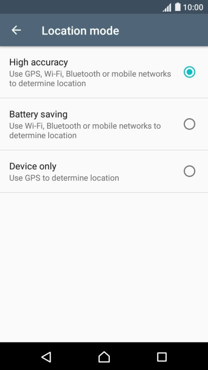 If you select High accuracy, your phone can find your exact position using the GPS satellites, the mobile network and nearby Wi-Fi networks. Satellite-based GPS requires a clear view of the sky.