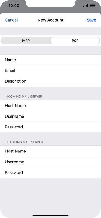 Press Save. Your email account has now been set up. To select more settings for incoming and outgoing server, proceed with the following steps.