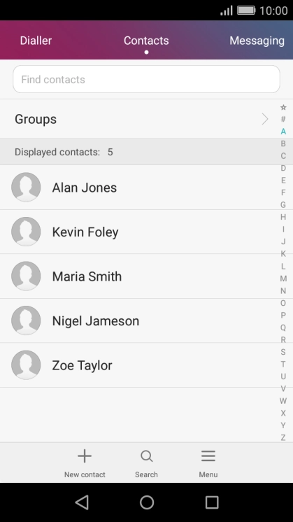 Press New contact.