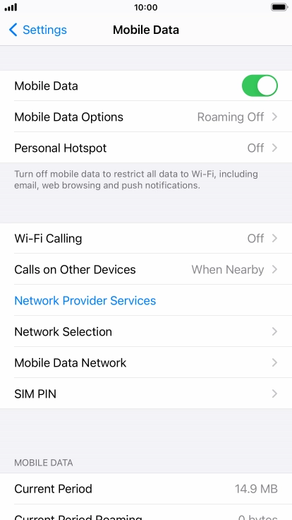 Press Mobile Data Network.