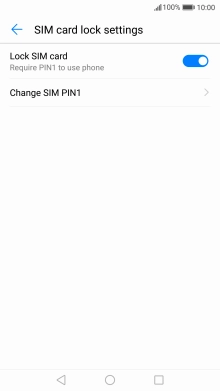 Press Lock SIM card to turn the function on or off.