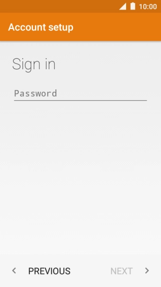 Press Password and key in the password for your email account.