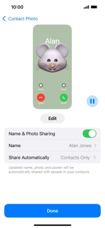 Press the indicator next to 