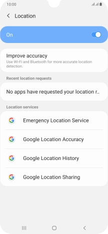 Press Google Location Accuracy.