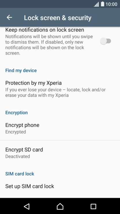 Press Set up SIM card lock.