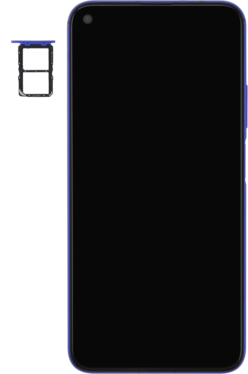 Turn your SIM so the angled corner of the SIM matches the angled corner of the first SIM holder and place your SIM in the SIM holder.
