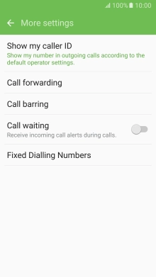 Press Fixed Dialling Numbers.