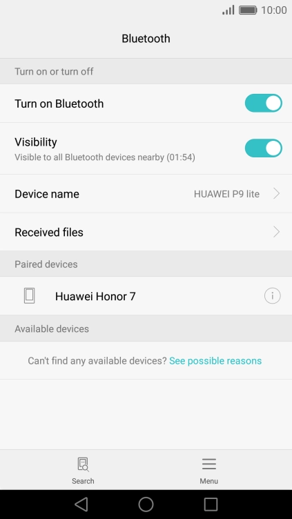 Press the Home key to return to the home screen.