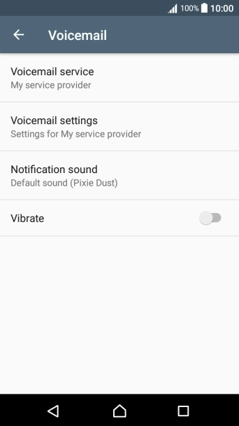Press Voicemail settings.