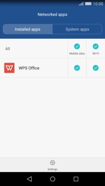 Press the field next to the application name in the 