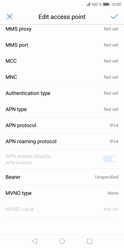 Press MMS proxy.