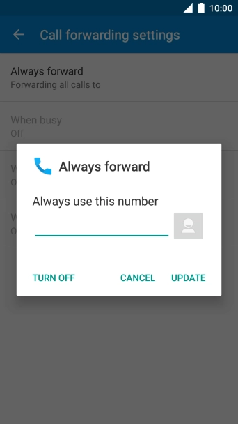 Press TURN OFF.