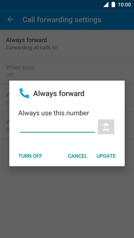 Press TURN OFF.