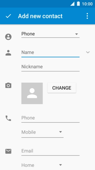 Press the address book drop down list.