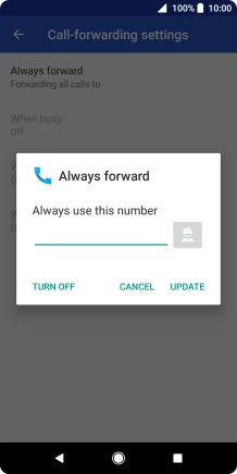 Press TURN OFF.