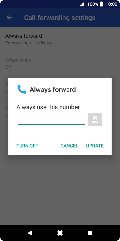 Press TURN OFF.