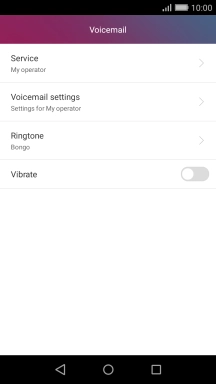 Press Voicemail settings.