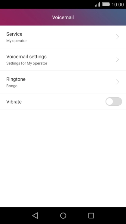 Press Voicemail settings.