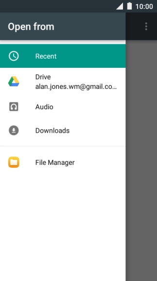 Press Audio and go to the required folder.